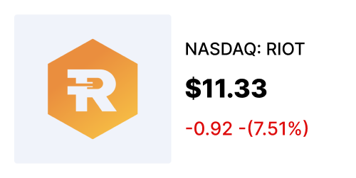 RIOT stock card